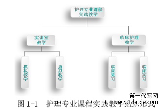 图 1-1  护理专业课程实践教学组织形式