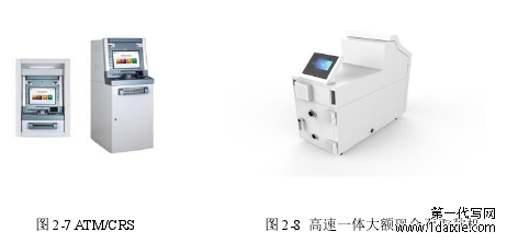 图 2-7ATM/CRS 图 2-8 高速一体大额现金存取款机